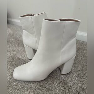 Madden Girl, never worn white booties